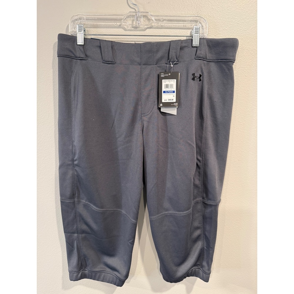 Under Armour Womens XL TG‎ EG Grey Vanish Softball Pant 22 Cropped Fitted